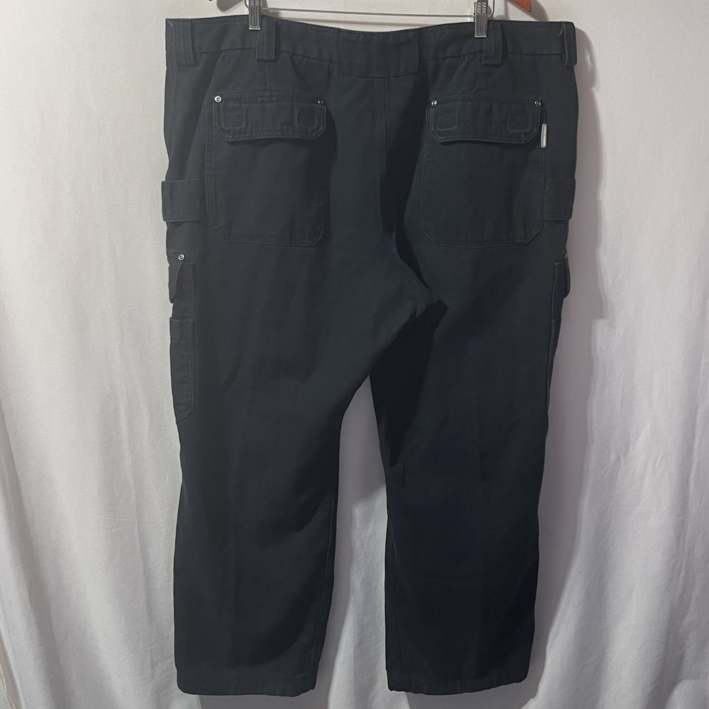 Duluth Trading Co Cargo Pants Mens 34x34 Black Fire Hose Cotton Workwear Utility - Picture 3 of 16